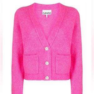 Ganni Embellished Button Cardigan – NWOT - Size 34/S